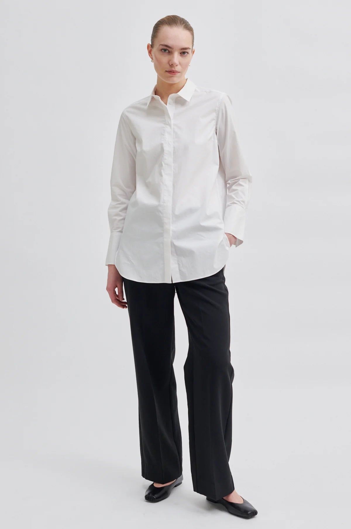 Larkin Classic skjorte - White Alyssum